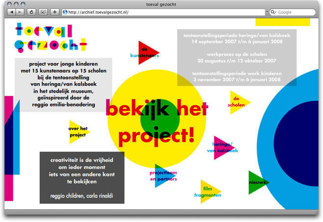 Ontwerp voor tentoonstelling &#39;Toeval Gezocht&#39;